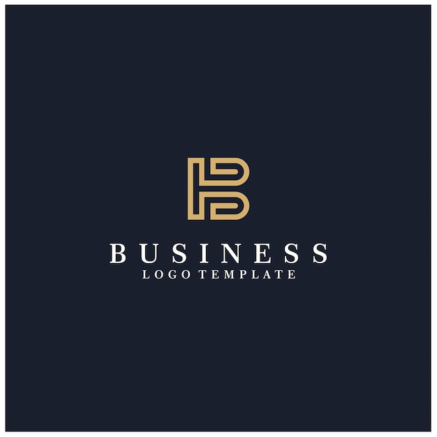 Classic Golden Premium Initial Letter B logo design