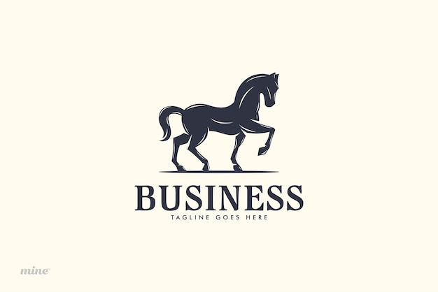 Classic horse silhouette for company logo