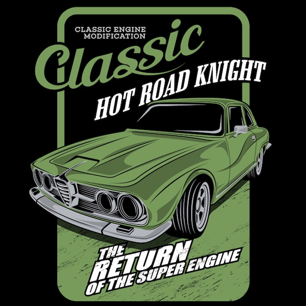 Classic hot road knight