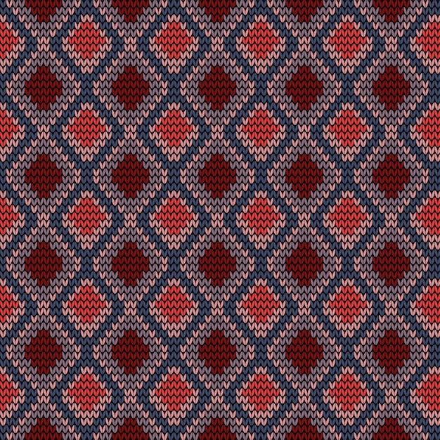 Vector classic knitted bohemian seamless pattern background