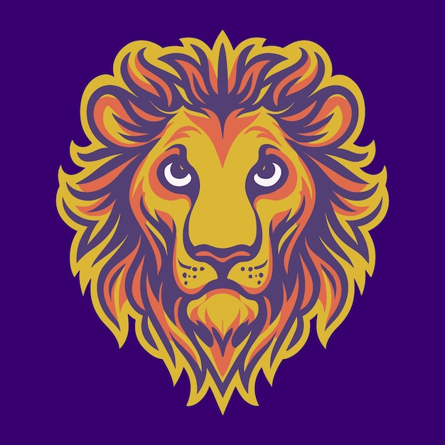 Classic lion head vector editable