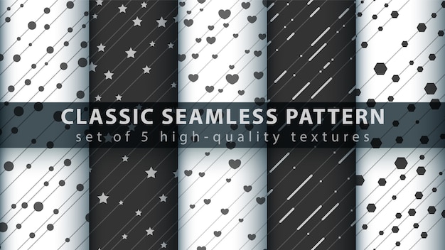 Classic love heart seamless pattern