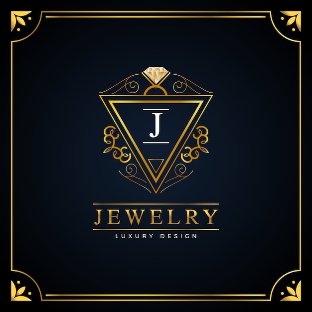 Vector classic luxury letter jewelry logo