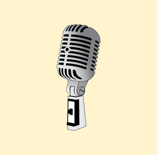 Classic microphone design illustration