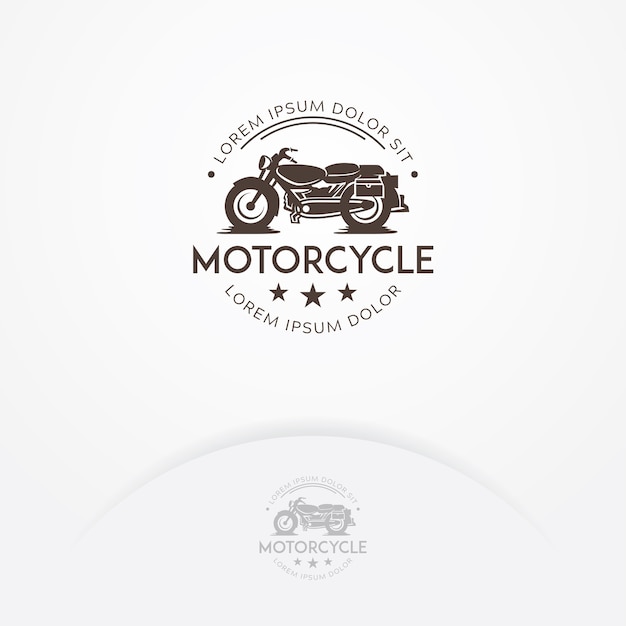 Vettore design classico del logo motociclistico