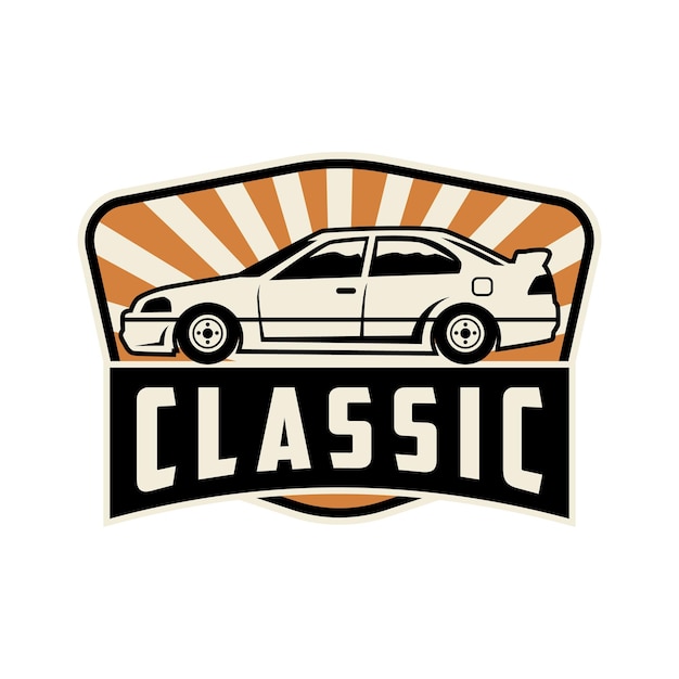 Classic muscle car vector labels Free Vector