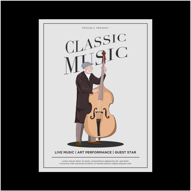 Vector classic music festival poster