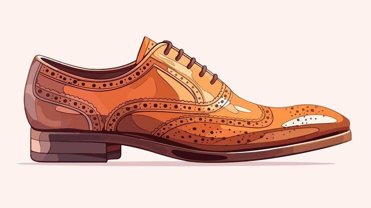 Vector classic oxford male brogues shoes for mens fashion