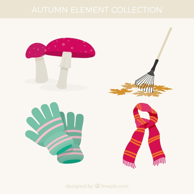 Classic pack of autumnal elements