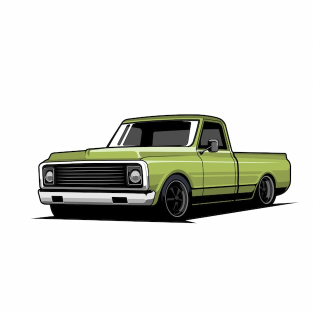 Classic pickup vector illustration