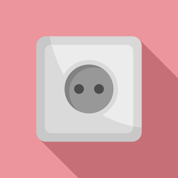 Classic power socket icon Flat illustration of classic power socket vector icon for web design