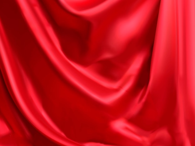 Classic red satin background, droop style