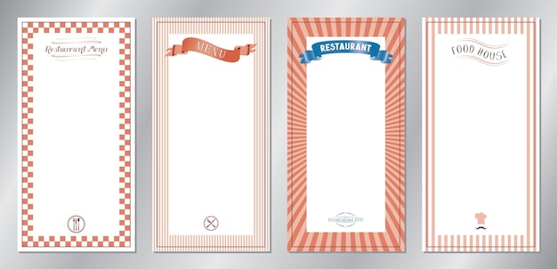 Classic restaurant menu templates