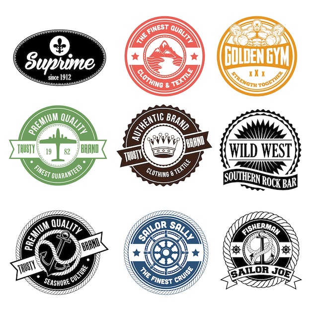 Classic Retro Badges Logo Emblem