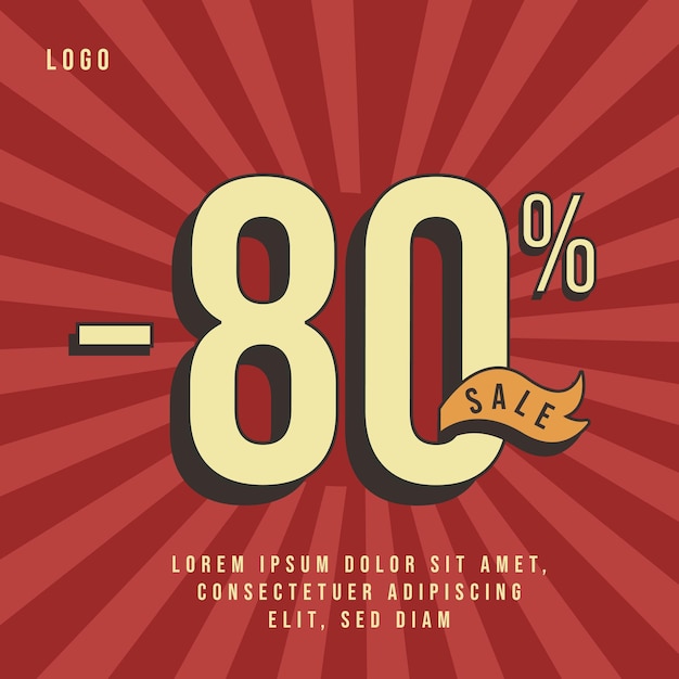 Classic retro style 80 discount poster design