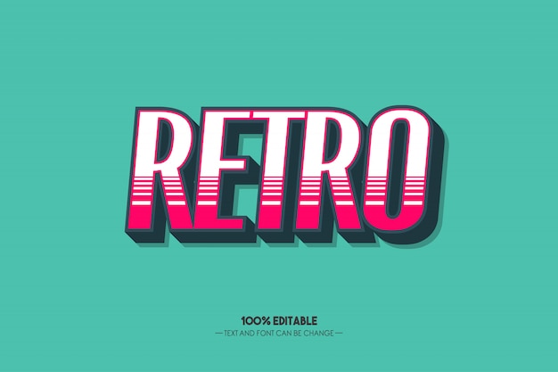 Classic retro text style