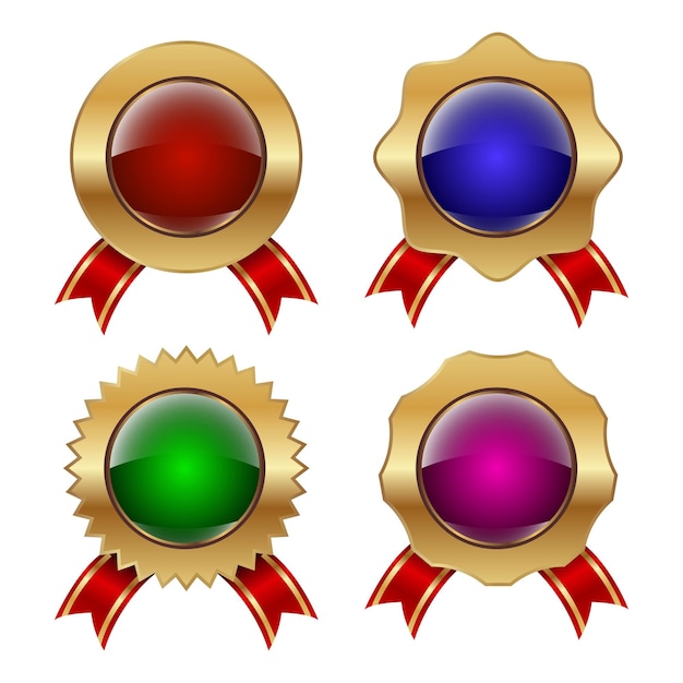 Classic Royal Badges Design Vector Image