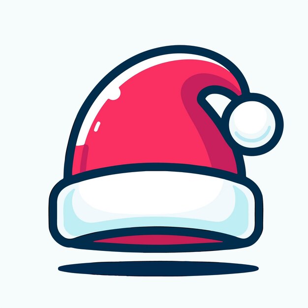 Vector classic santa hat in festive red