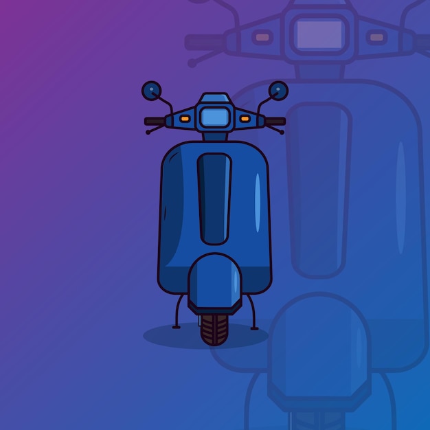 Классический дизайн логотипа скутера