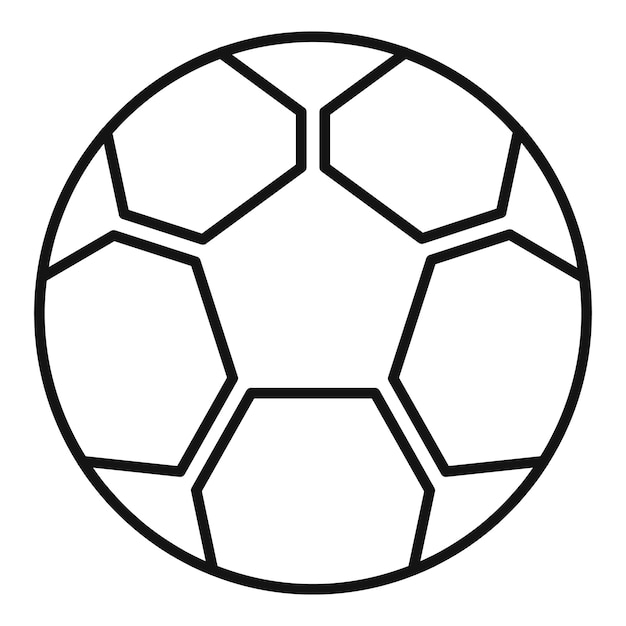 Vector classic soccer ball icon outline classic soccer ball vector icon for web design isolated on white background