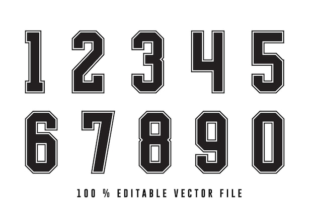 Jersey Number Font Images - Free Download on Freepik