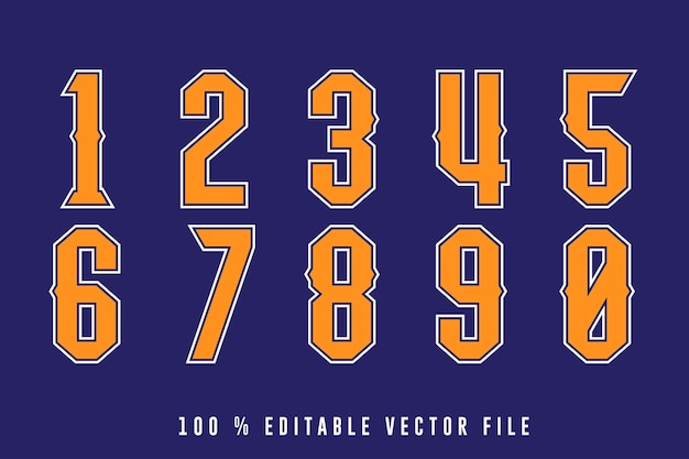 Jersey Number Font Images - Free Download on Freepik