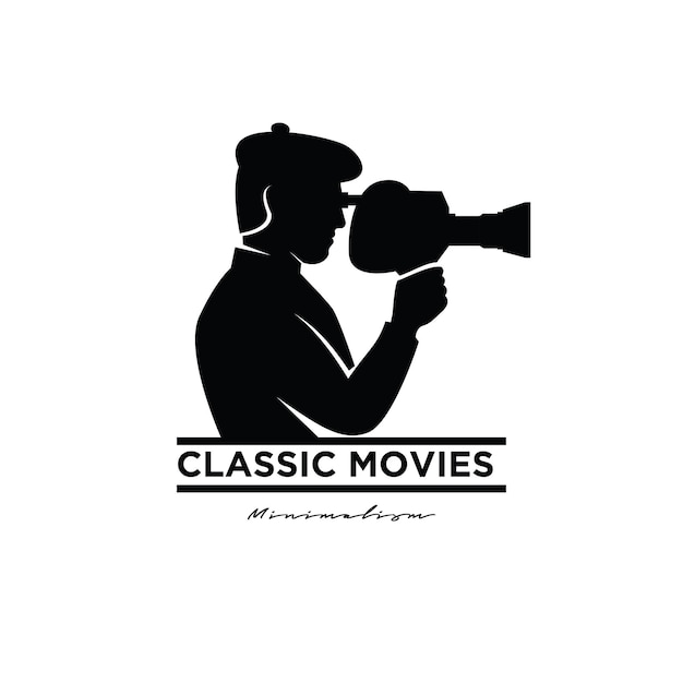 Classic Studio Movie Film Production logo design vector icon illustration