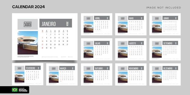 Classic Style 2024 Calendar Template