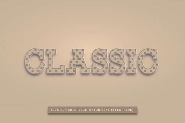 Vector classic style editable text effect