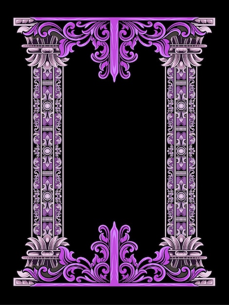 Vector classic style luxury engraved frame vector design for elements editable color