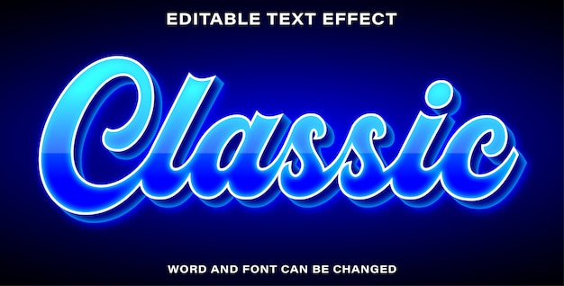 Classic text effect style