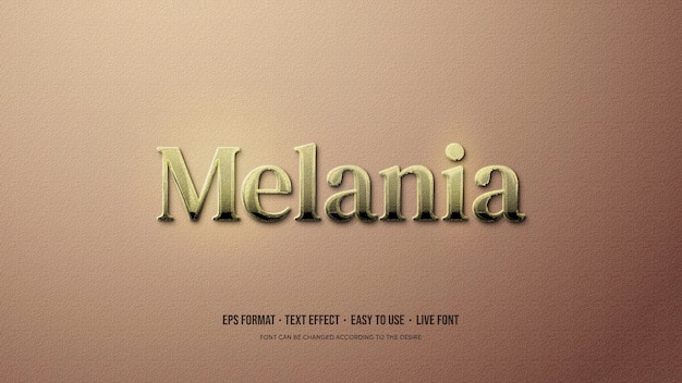 Vector classic text effect with elegant gold color