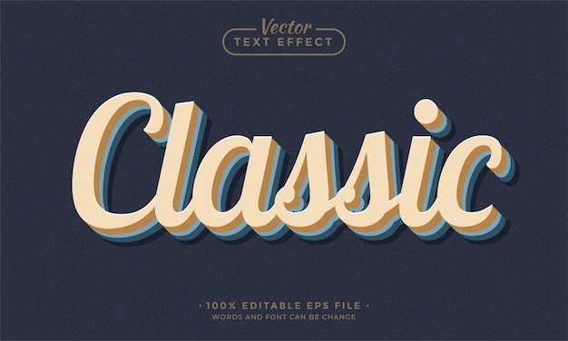 Vector classic text effect