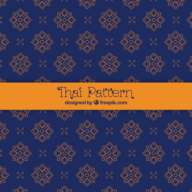 Classic thai pattern with flat design