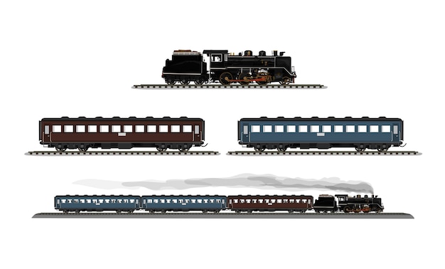 Vector classic train.