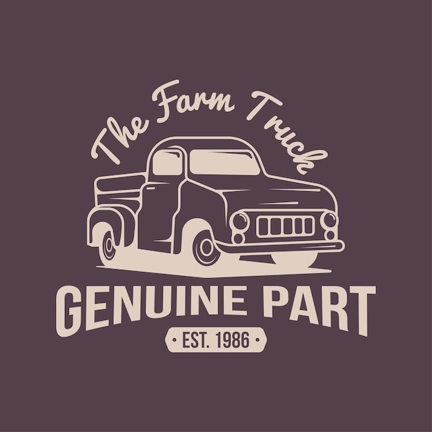 Classic Truck Logo Badge Concept Vector