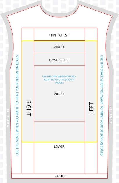 Vector classic tshirt guide template