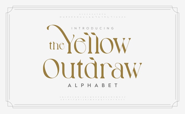 Vector classic typography serif font uppercase lowercase ligatures ampersand alternate and number