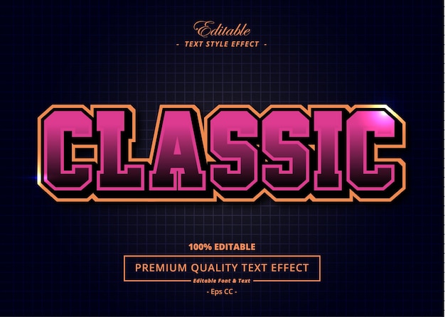 CLASSIC VECTOR TEXT STYLE EFFECT