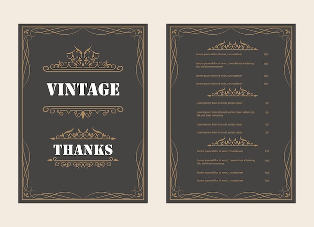 Classic and vintage border and retro ornament frame style background