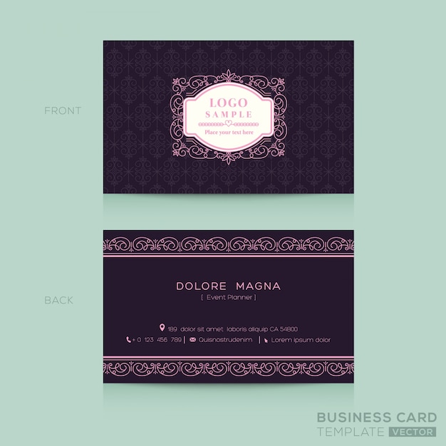 Classic vintage business card template