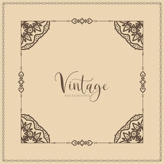 Classic vintage frame decorative royal background design