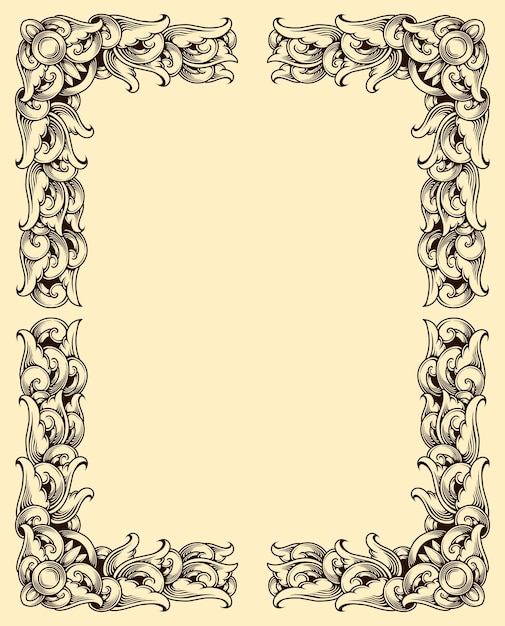 Vector classic vintage ornament frame