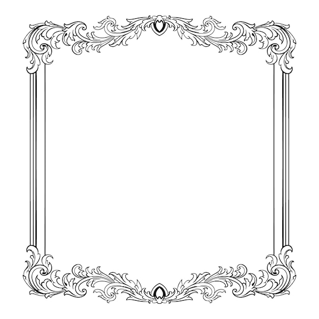 Premium Vector | Classic vintage ornament frame