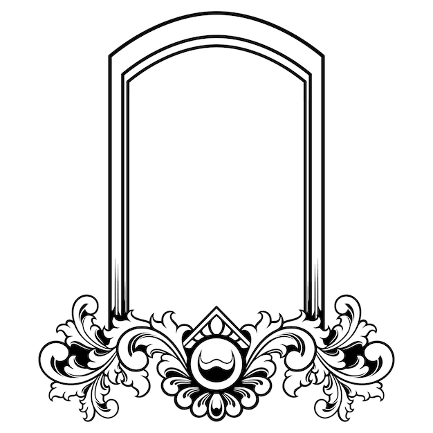 Classic vintage ornament frame