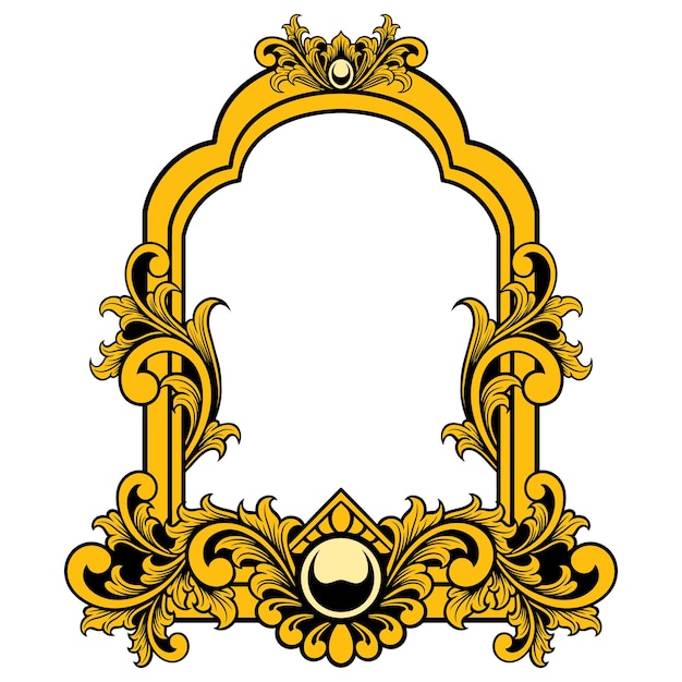 Classic vintage ornament frame