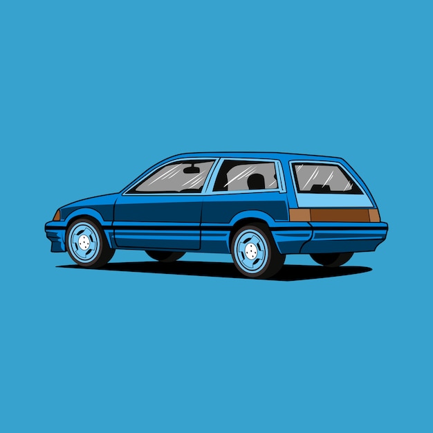 Classic vintage retro car  icon illustration