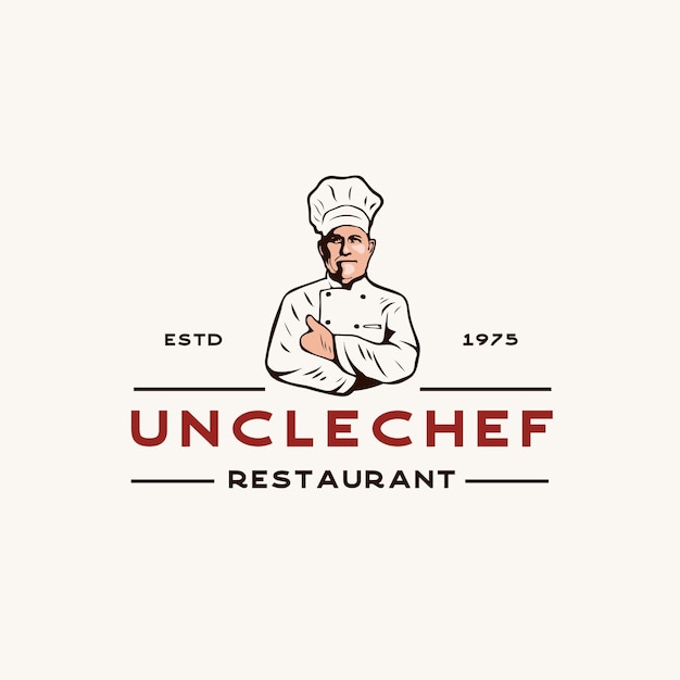 Classic Vintage retro Chefs for Restaurant Cafe Bar Logo design