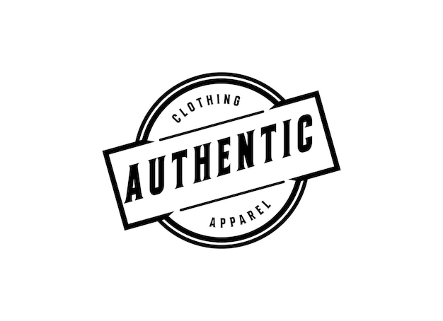 Classic Vintage Retro Label Badge logo design for cloth apparel