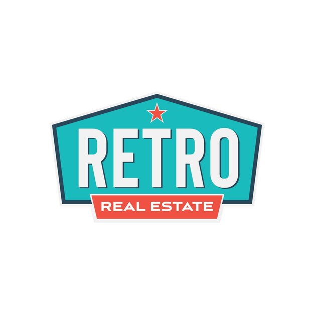 Vettore classic vintage retro label badge logo design per l'affitto di appartamenti immobiliari